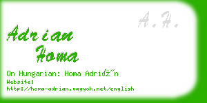 adrian homa business card